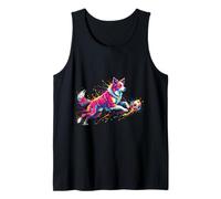 Soccer Player Dog Art Paint Splatter Tank Top