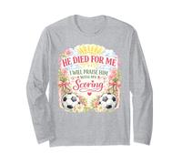 Soccer Player Easter Jesus Risen Resurrection Girl Women Long Sleeve T-Shirt