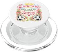 Soccer Player Easter Jesus Risen Resurrection Girl Women PopSockets PopGrip for MagSafe