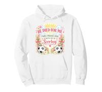 Soccer Player Easter Jesus Risen Resurrection Girl Women Pullover Hoodie
