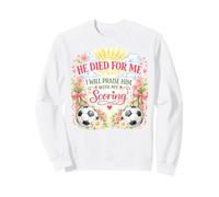 Soccer Player Easter Jesus Risen Resurrection Girl Women Sweatshirt