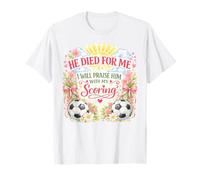 Soccer Player Easter Jesus Risen Resurrection Girl Women T-Shirt