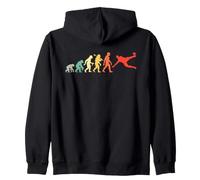 Soccer Player Evolution for Real Fans Funny Retro Sport Zip Hoodie