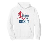 Soccer Player Fan Training Born To Kick It Soccer Boys Girl Pullover Hoodie
