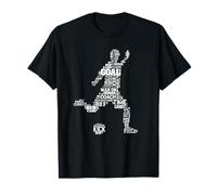 Soccer Player Typography Word Cloud Font Text T-Shirt