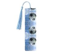 Soccer Print Wooden Bookmark Bookmarks with Tassels Book Marks for Reading Hardcover Books Notebooks