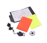 Soccer Red Yellow Card Set | Referee Whistle Coin and Cards - Multifunctional Tools Portable Props for Football Matches Training Adults Coaching Party Men Teaching Sports Game