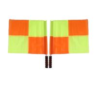Soccer Referee Flags - 2-Pack Volleyball Flags, 2-Piece Soccer Referee Flag Set with Orange and Yellow Colors, Ergonomic Handle for Football Games, Coaching, Professional Leagues, Sports