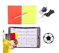 Soccer Referee Kit, Metal Referee Whistles, 4.33x3.15x4.72x3.54 inches, Multifunctional Portable Sports Tools, Coaching Training Accessories, Umpire Equipment for Football, Party Props, Adults Games