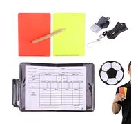 Soccer Referee Kit, Metal Referee Whistles, Multifunctional Portable Tools, Compact Sports Props, Ideal for Matches, Party, Coaching, Football, Training, Teaching, Adults Men