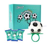 Soccer Ring Lollipops, Individually Wrapped Candy for Birthday Party Favors, football Candy Lollipops Suckers, 18Count