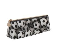 Soccer Sea Print Cosmetics Case Large Capacity Triangle Design Zippered Pen Holder for Writing Tools