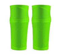 Soccer Shin Guard 1Pair Soccer Shin Guard Football Crashproof Calf Protector Nylon Leg Sleeves Sock with Pocket Training(Green,XL)