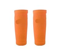 Soccer Shin Guard Pad Sports Knee Pads Calf Sleeve Sock Leg Support Football Compression for Adult for Boys(Orange-1 Pair,L)