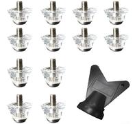 Soccer shoe nail replacement kit 12pcs with M5 screws in 15mm 18mm 13mm 16mm sizes offering aluminum cleats for enhanced grip on field surfaces (13mm/16mm)