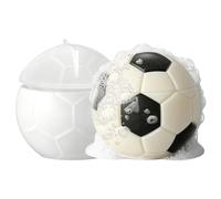 Soccer Silicone Mold - Precision Mold Tool Set, 3D Ball Shape Candle System, Lid Covered Casting Design Improve DIY Craft Resin Plaster Soap Jewelry Box Use 2.99×1.85in