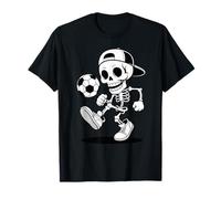 Soccer Skeleton Skull Player Kicking Ball Halloween T-Shirt