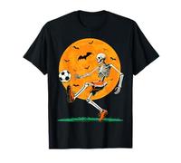 Soccer Skeleton Spooky Football Boys Halloween Soccer Player T-Shirt