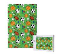 Soccer Softball Rugby,1000 Pieces Adults Puzzle Game Challenging Puzzles,Jigsaw Puzzles