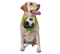 Soccer Splash Colored Soccer Balls Printed Graphic Pet Triangle Scarf For Dogs & Cats, Adjustable Cute Pet Bandana For & Photo Shoots