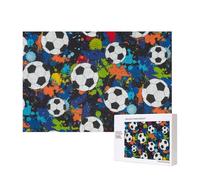 Soccer Sport Ball Athletic,300 Pieces Wooden Jigsaw Family Game Jigsaw Puzzles for Adults Teens Home Decor