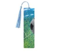 Soccer Sports Ball Print 5pcs Wooden Bookmarks with Tassels, Reading Page Markers Book Marks, Gifts for Men Women
