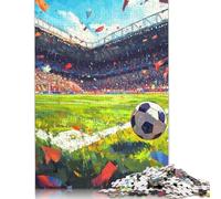 Soccer Stadium Celebration Jigsaw Puzzles 500 Piece for Teenagers Wooden Creative Puzzle Toy Family Game Difficulty Challenge Puzzles 500pcs (52x38cm)