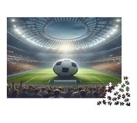 Soccer Stadium Night 1000pc Jigsaw Puzzle for Seniors After-school Puzzle Activity Brain Training Thick Cardboard 52x38cm/1000pcs