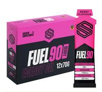 Soccer Supplement Fuel90 Quick Release Energy Gels (12 Pack), Electrolytes Sachets & Sports Gels with Carbohydrates, Mixed Berry Flavour