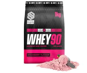 SOCCER SUPPLEMENT - Our Whey Protein Isolate Formula Provides 32g of Protein, Informed Sport Tested,1kg, 28 Servings - Strawberry