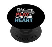 Soccer Talk With Your Feet Play With Your Heart PopSockets Adhesive PopGrip