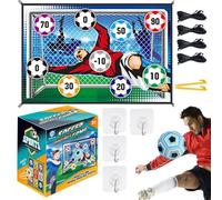 Soccer Toy Set - Football Goal, Target Game | Indoor Outdoor Kick Training Kit with Ball, Flannel Sheet and Ground Stakes for Boys Girls Aged 3+, Backyard Sports Play Equipment Birthday Gift