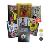Soccer Trading Cards 2024-25 | 3 Packs - 33 Collectible Cards for Fans & Players Black, Gold & Silver Soccer Mystery Cards Packs Different Cards in Each Set - Try & Collect Them All