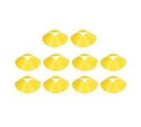 Soccer Training Cones 8cm | 10 PCS High Flower Mouth Marker Discs for Movement/Football/Youth Sports | Robust PE Material, Bright Color Obstacle Course Cones (Yellow)