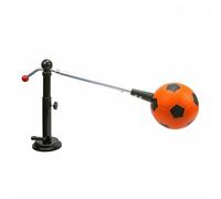 Soccer Training Device with Stable Weighted Base Angled Metal Arm Adjustable Ball and Dribbling Support suitable for home backyard skill development youth, Black Orange