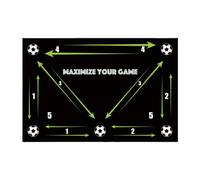 Soccer Training Mat | 23.62x15.75 Inches Rubber Pro Dribbler Football Mat | Non-Slip Football Skill Mat | Wear-Resistant Indoor Football Training Mat for Kids And Adults