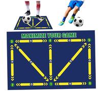 Soccer Training Mat 24x35'' Football Training Mat Non-Slip Soccer Mat for Exercise Silent Ball Mastery Mat Soccer Trainer Mat Football Accessories Gift for Kids Brazil Style Soccer Training Mat