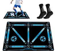 Soccer Training Mat - 35.4×23.6 Inches, Includes Premium Anti-Slip Soccer Socks Improve Agility and Coordination, Dribble & Ball Control Trainer for Solo Practice