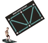 Soccer Training Mat - Football Footstep Practice Equipment, Silent Trainer Tool | Dribble Auxiliary Props for Kids, Portable Pad, Indoor Outdoor Sports Gear, Skill Development Accessory