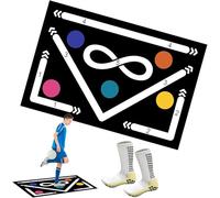 Soccer Training Mat, Football Footstep Training Mastery Mat for Kids, Non Slip Dribble Ball Control Shock Absorption - Footwork Mastery Kit for Kids 4-16 Ages