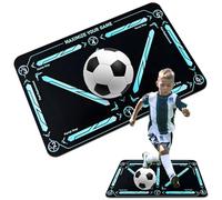 Soccer Training Mat, Football Footstep Training Mat for Kids, Props Football Mastery Mat, Silent Auxiliary Equipment, Non Slip Dribble Ball Control Training Mat for Kids Adults(Without Ball) (Style 6)