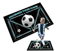 Soccer Training Mat, Football Footstep Training Mat for Kids, Props Football Mastery Mat, Silent Auxiliary Equipment, Non Slip Dribble Ball Control Training Mat for Kids Adults(Without Ball) (Style 3)