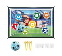 Soccer Training Mat, Interactive Scoring Game Set, Football Practice Board, Portable Goal Target Activity Kit, Ideal for Boys Girls Backyard Playground Home School Park Garden Camping Fun 150 x 100 cm
