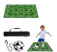 Soccer Training Mat with 8 Design, Non Slip Agility and Dribbling Mat for Ball Control Drills, Portable Indoor Outdoor Use(Small)
