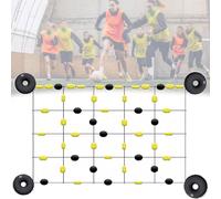 Soccer Training Reaction Tool - Professional Square Goalkeeper Rebound Chain Gate with 4 Water Bags and Storage Bag for Reflex & Agility Training