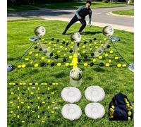 Soccer Training Rebound Net for Goalkeeper Deflection, Includes 4 Water Bags & Storage Bag, Enhances Reaction Time and Ball Control