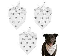 Soccer Triangle Scarf for Cat Dog Pet Soccer Print Bandana Handkerchief Dog Cat Travel Accessories for Long Short Trip Christmas Birthday Bandanas for Small Medium Dogs Cats Pets 3 Pcs