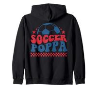 Soccer Wife Vintage Soccer Fan Support Soccer Family Zip Hoodie