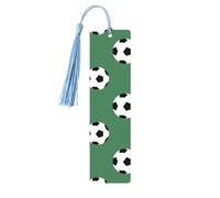Soccer Wooden Bookmark Birthday Present Tassels Crafts Perfect Decoration for Bookmarks