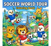 Soccer World Tour Coloring Book for Kids and Adults, Teens